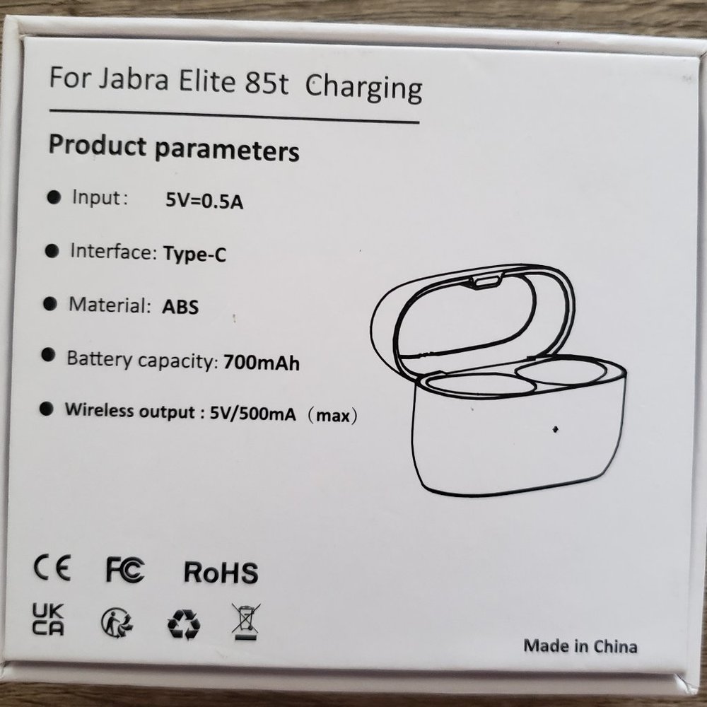 Jabra Elite 85t charging case, Black.